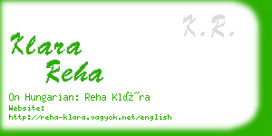 klara reha business card